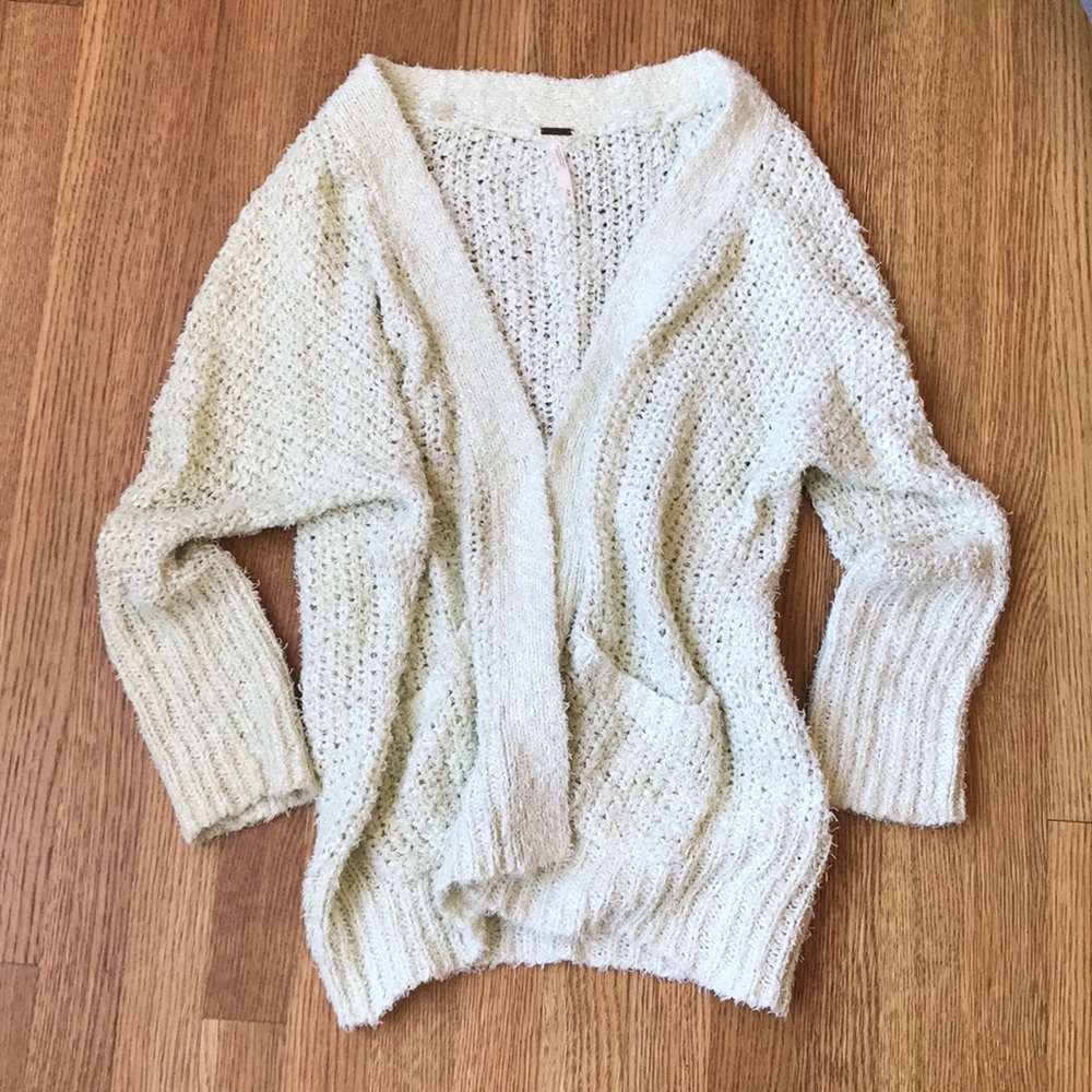 Free People Mint color Grandpa Cardigan